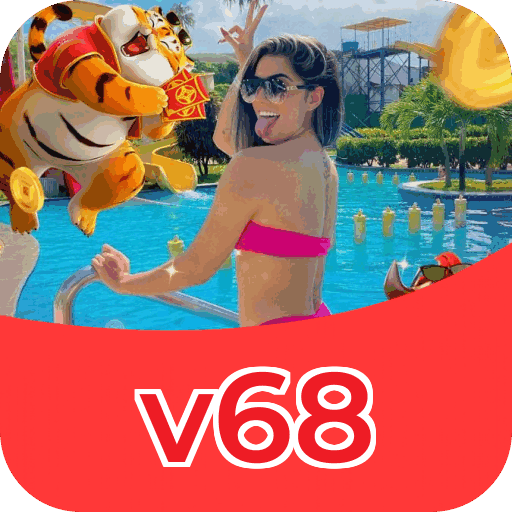 Interface do aplicativo v68 mostrando jogos disponíveis no iOS e Android